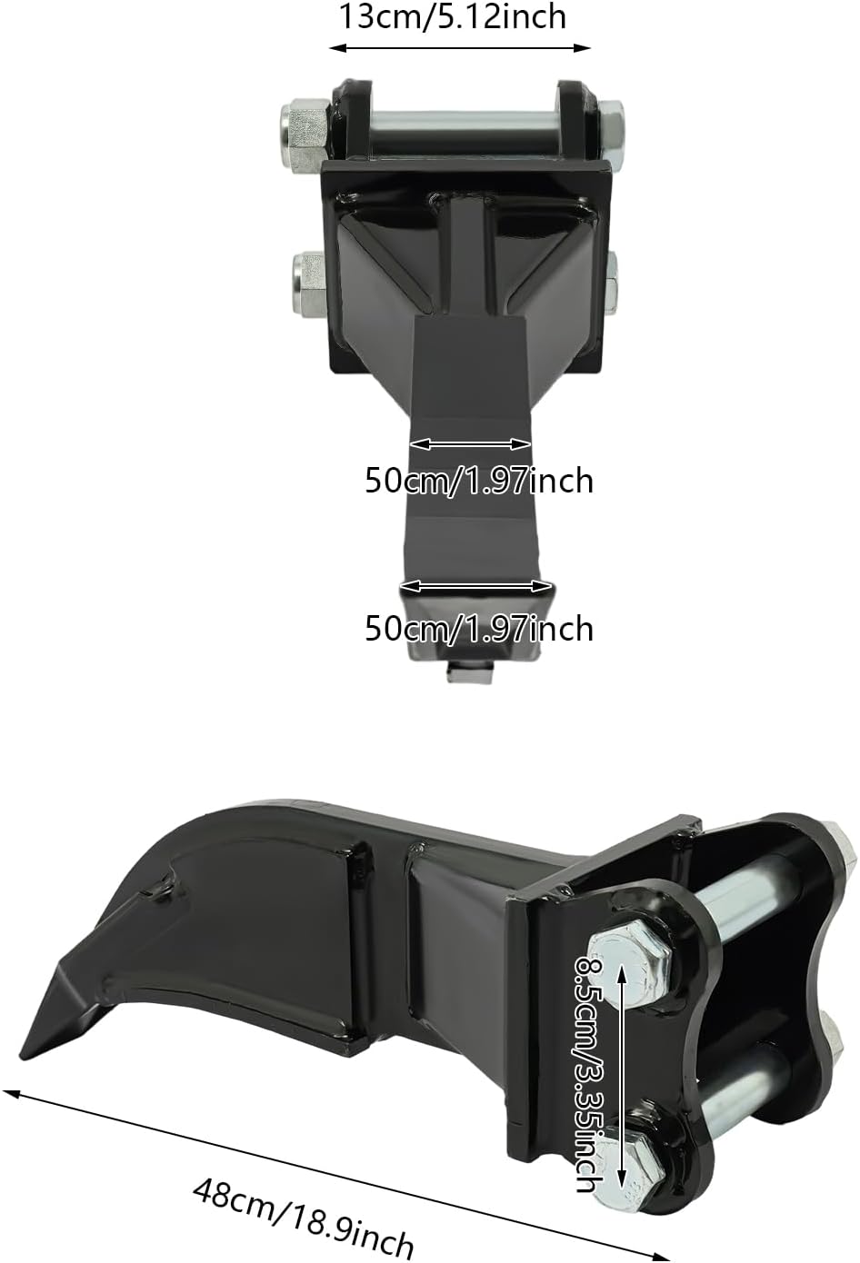 Minibagger Aufreisszahn, Reisszahn & Einzahnripper für Minibagger - Spannweite 120 mm, Mittenabstand