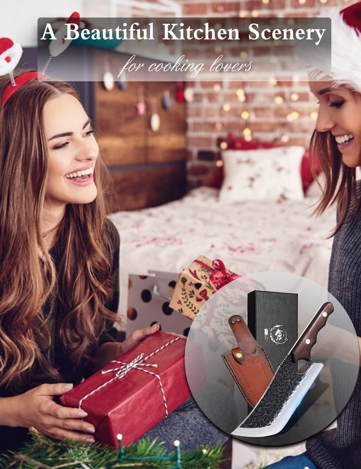 Dragon Riot Scharfes Hackmesser Japanisches Küchenmesser Robustes Kochmesser Handgeschmiedete Fleisc