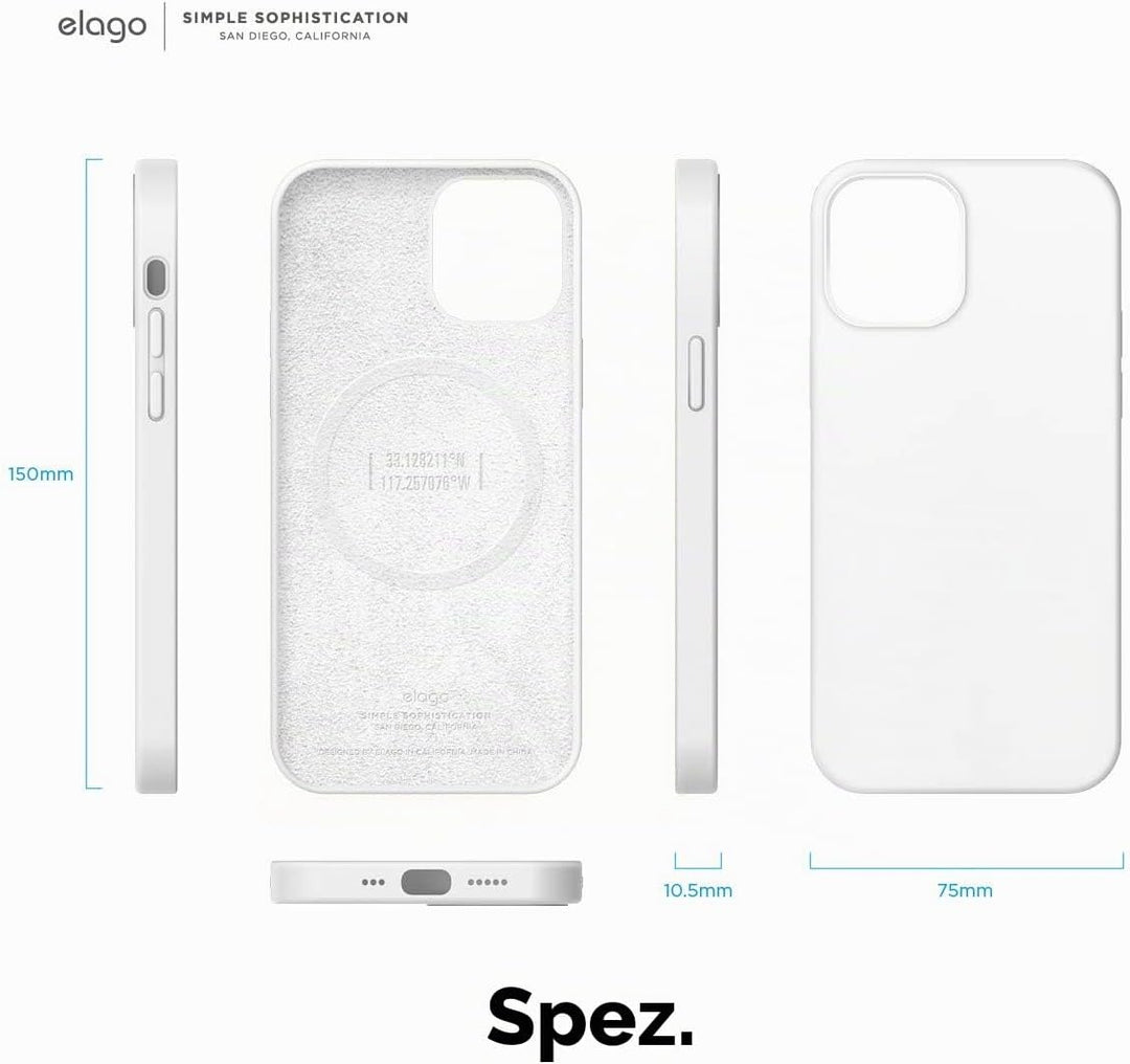 elago Magnetic Silikon-Hülle Case Kompatibel mit iPhone 12 und Kompatibel mit iPhone 12 Pro 6,1 Zoll