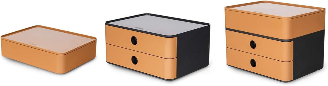 HAN Schubladenbox Allison SMART-BOX mit 2 Schubladen und Trennwand, Kabelführung, stapelbar, Utensil