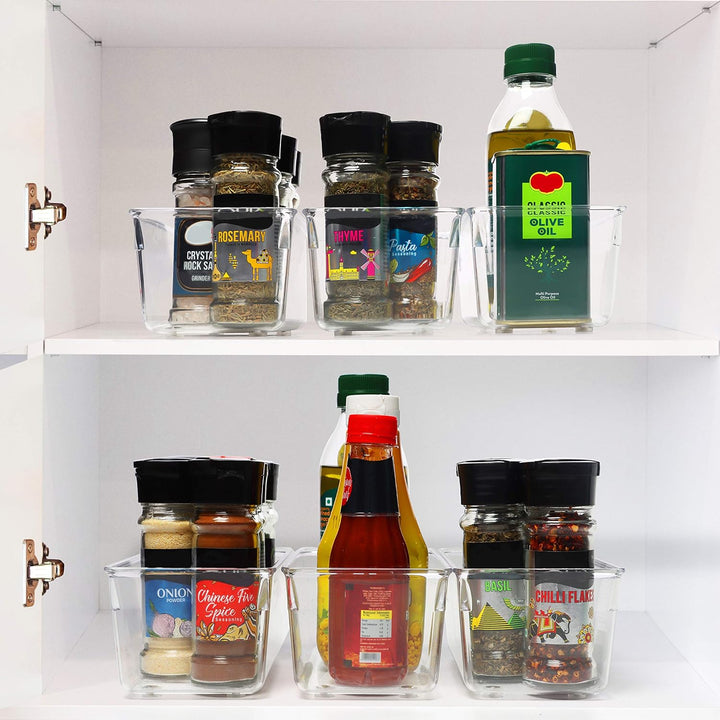 Kurtzy Kühlschrank Organizer Box Set für Küche, Schränke (8Stk) Plastik Organizer 20cm Lang, Ordnung