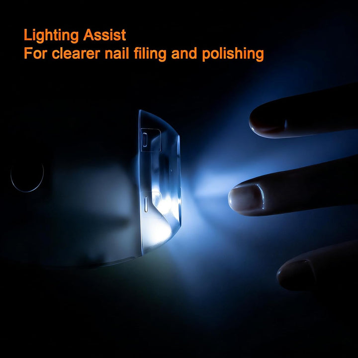 2 Stück Universeller Elektrischer Nagelknipser & Nagelfeile, Automatische Wiederaufladbare Nagelpfle