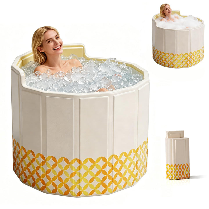 80 cm Faltbare Badewanne Erwachsene, Portable Erwachsenen-Badewanne für Dusche, Upgrade C-Förmiger R