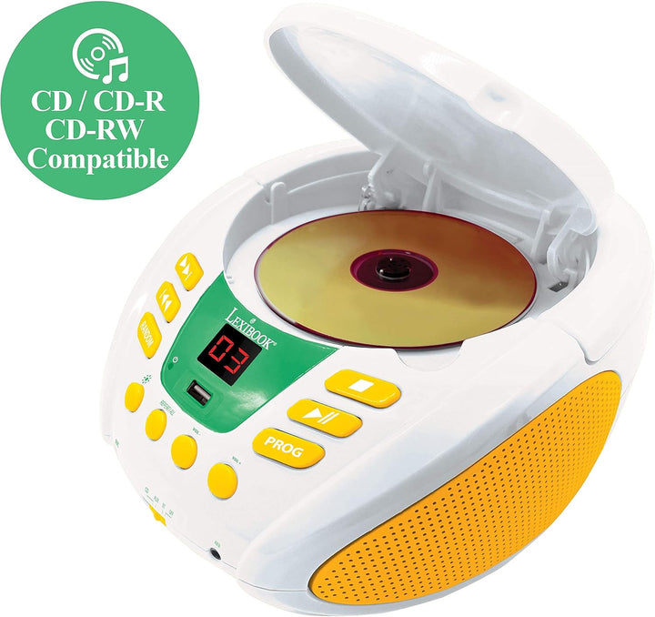 Lexibook RCD109ANX Dschungeltieren-Bluetooth-CD-Player für Kinder-Tragbar, Lichteffekte, Mikrofonbuc