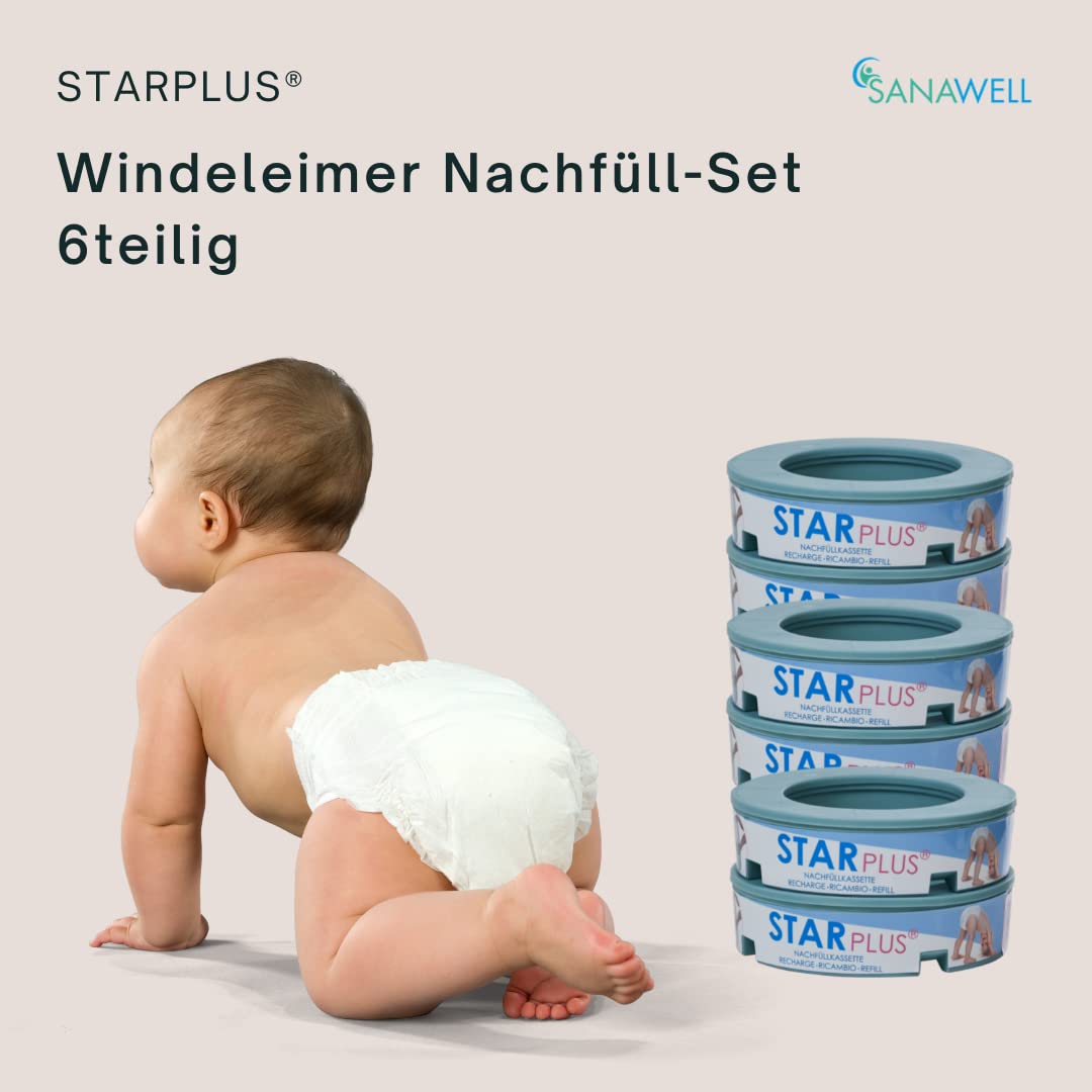MEDOSAN Windeleimer Nachfüll-Set | 6teilig | geruchsdicht | keimfrei | Fassungsvermögen bis zu 200 W