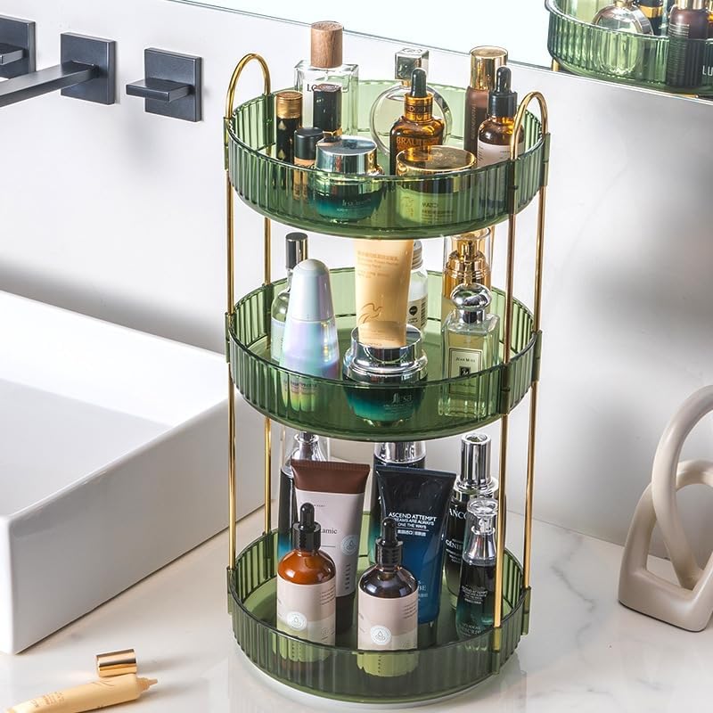 Make Up Organizer, 360° Drehbar Kosmetik Organizer, Parfüm Organizer, Hautpflege Organizer für Badez
