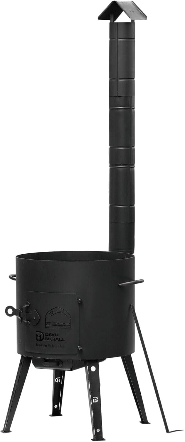 Ø44 Uchag 2mm stahl Utschak mit Schornstein Abzugsrohr Utschag Campingofen Kessel Feuerstelle Feldkü