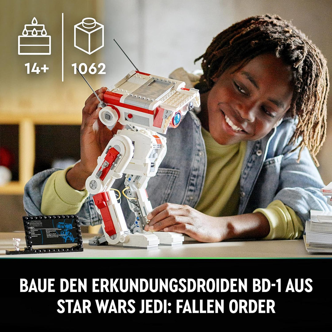 Lego 75335 Star Wars BD-1, Modellbausatz, bewegliche Droidenfigur, Zimmerdekoration, Weihnachtsgesch