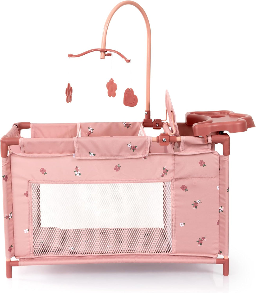 Bayer Design 62626AA Puppenbett mit Schrank, Sitz, Mobile, Ablage, Bettdecke, Kissen, Puppenzubehör