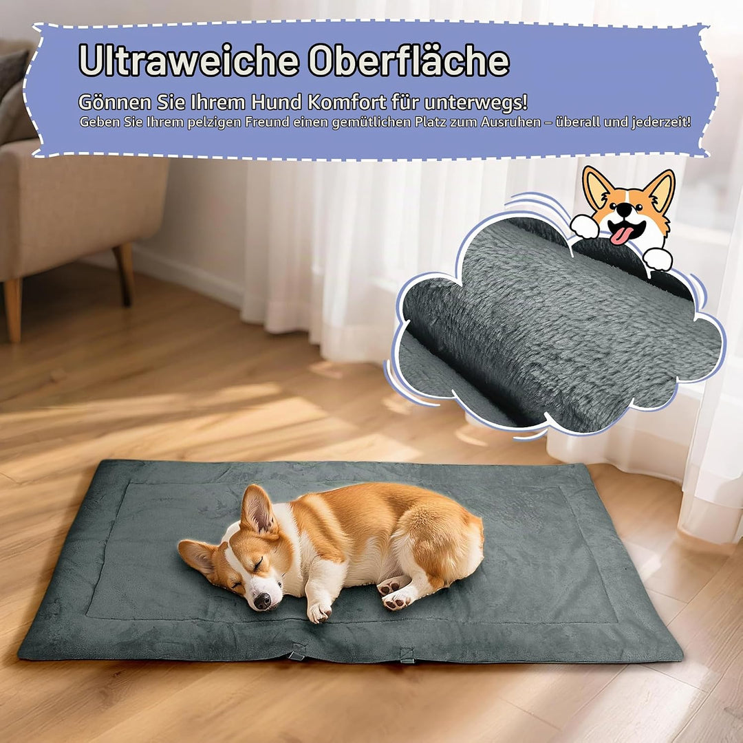 Pawsse Wasserdicht Hundedecke für Unterwegs 127 x 70cm, Outdoor Hundematte Waschbar Hundekissen zum