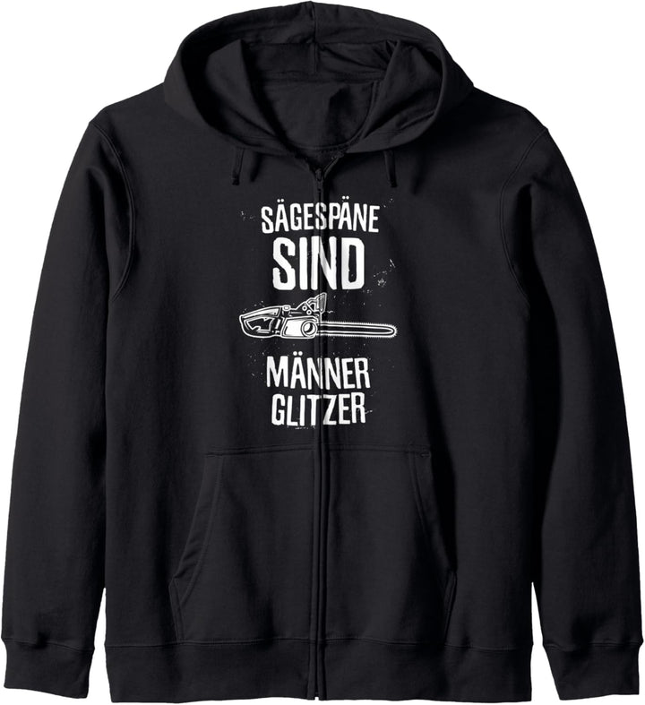 Sägespäne sind Männer glitzer für Holzfäller Kapuzenjacke