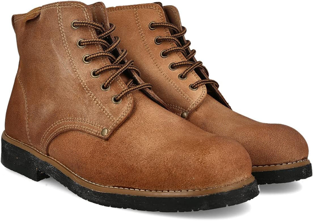 PAYMA - Rustikale Chukka Leder Stiefel für Herren. Safari Boot Schuhe Casual Work Outdoor und Garte