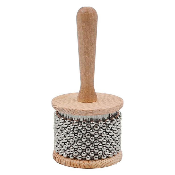 CENPEK Hochwertiges Cabasa-Percussion-Musikinstrument aus Holz mit Metallperlenkette