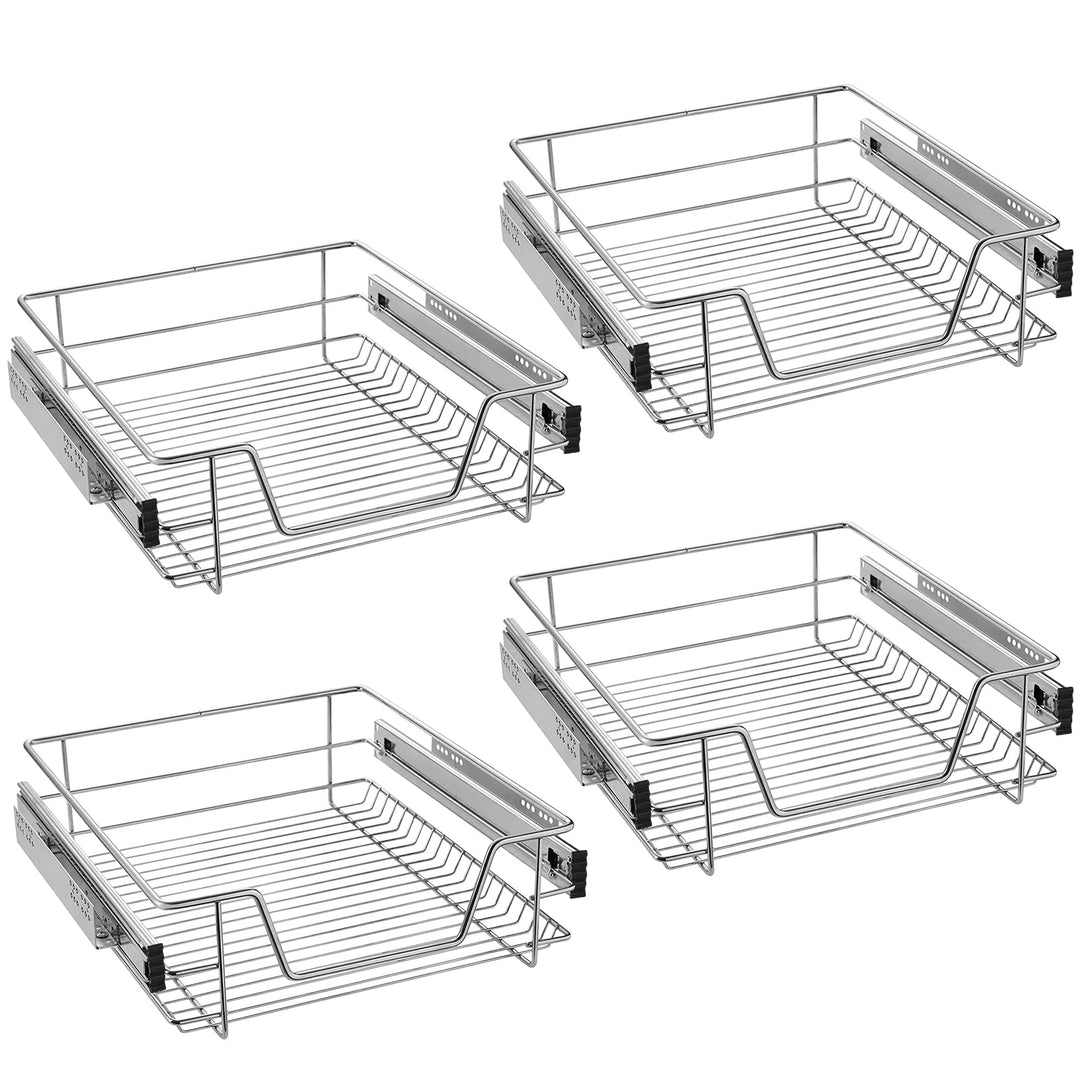 UISEBRT 4X Küchenschublade Teleskopschublade 50cm - Küchenschrank Schrankauszug Schlafzimmerschränke