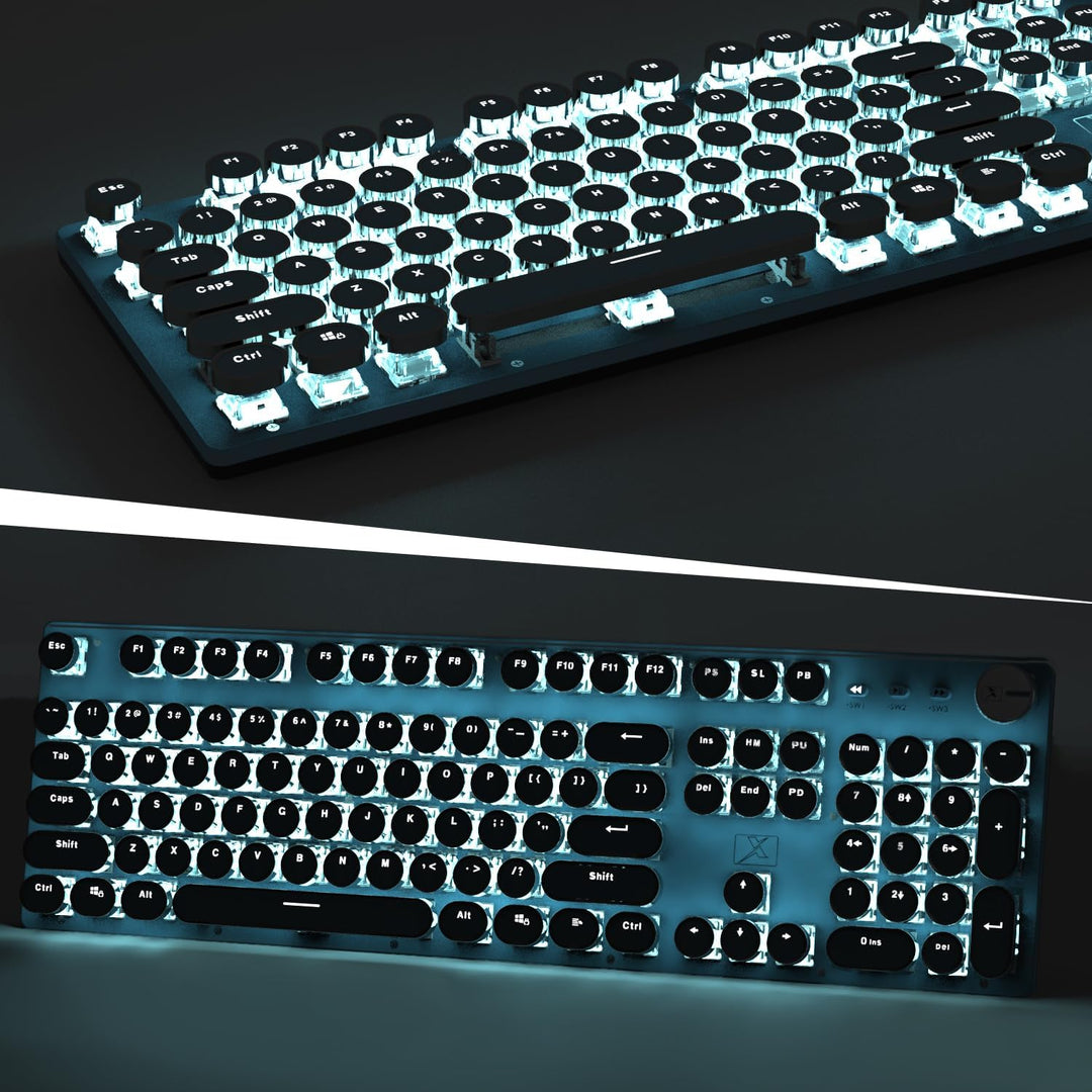 LexonElec Der Blaue Schalter Kann Zehn Laminosiken für Licht, 105 Taste USB-Computer, Manschetten-St