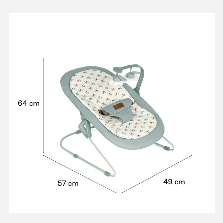 Jané Light, Babywippe ab Geburt, Ultraleichte Babywippe mit natürlicher Wippbewegung, Spielbogen und