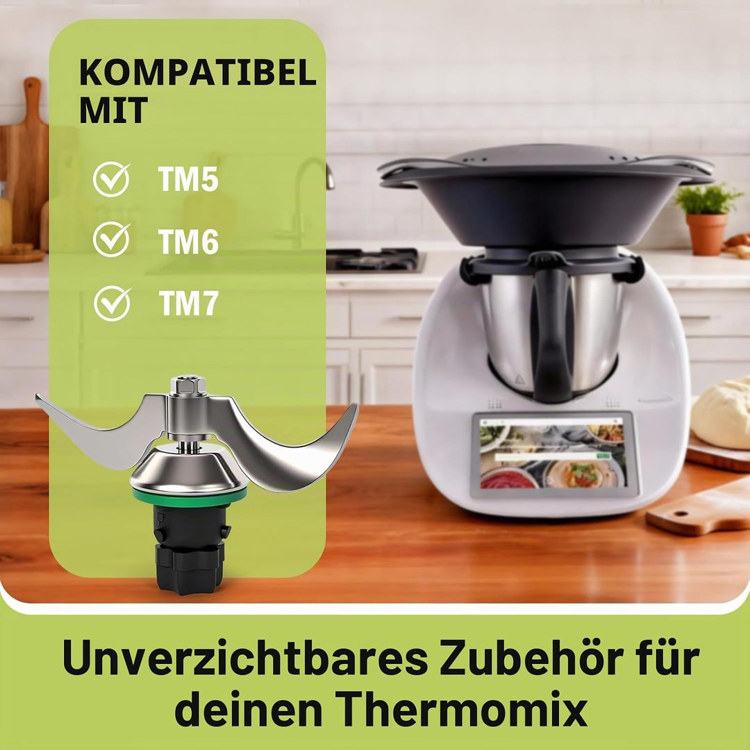 Teigmesser für Thermomix TM7 TM6 TM5, Ersatzteile Meistermix Knetmesser für Thermomix Messer, Mixmes