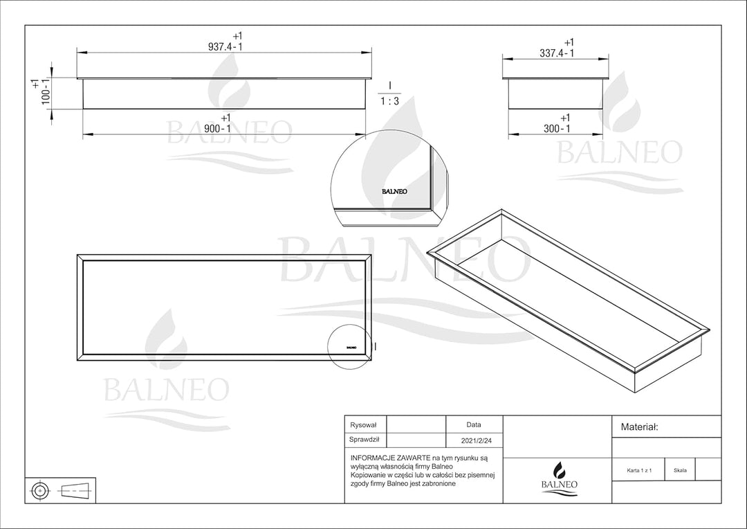 WALL-Box ONE - Schwarz Nische Edelstahl - Schwarz Wandnische Dusche - Wasserdicht - Flexibler Nische