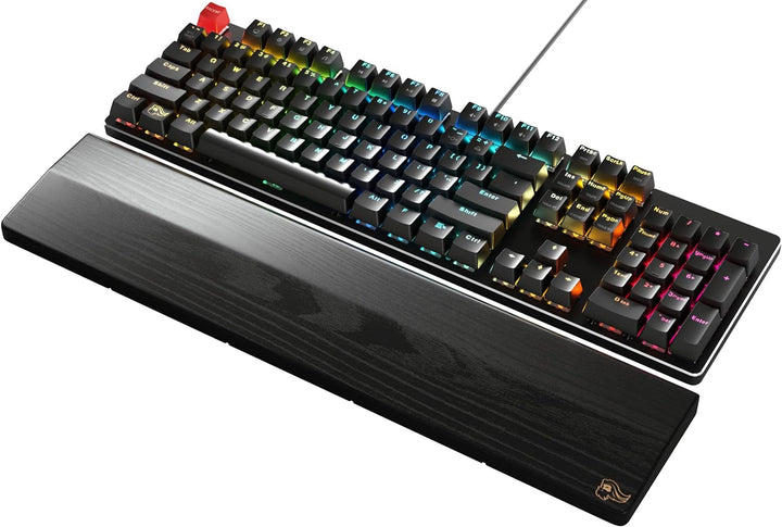 Glorious Gaming Wooden Keyboard Wrist Rest (Full Size) - Weisse Esche, mittelgrobe Maserung, glatte