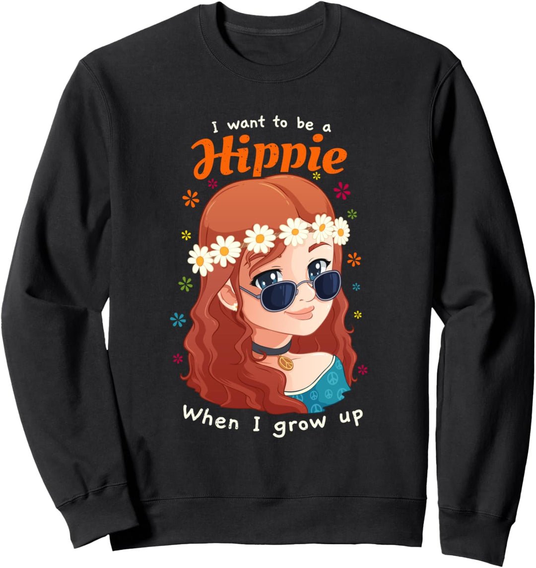 Kinder Hippie When I Grow Up Sommer Hippie Mädchen Sweatshirt
