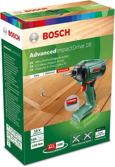 Bosch Akku Drehschlagschrauber AdvancedImpactDrive 18 (ohne Akku, 18 Volt System, im Karton)