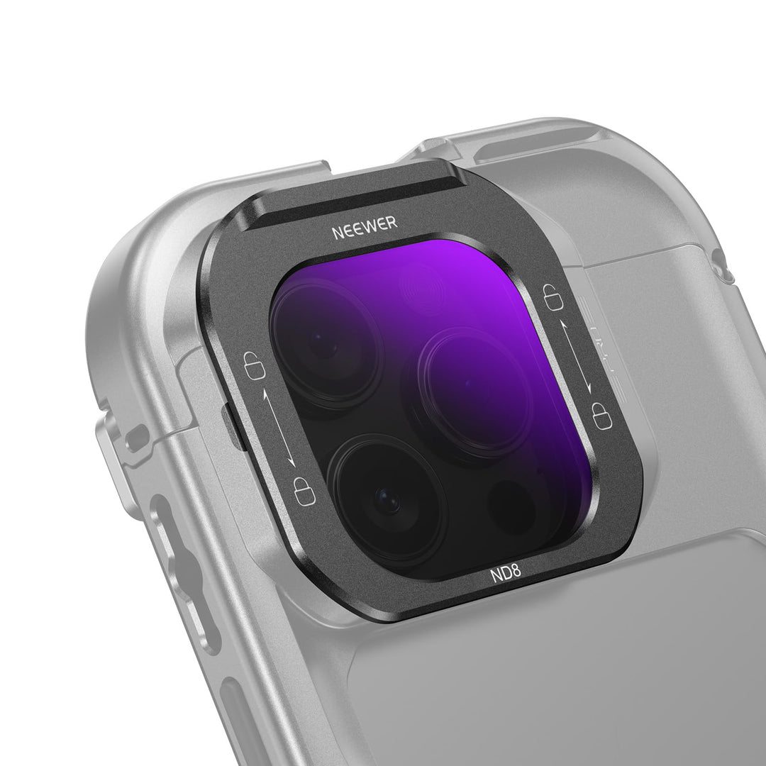 NEEWER ND8 Objektivfilter für Handy, Schnellverschluss, mehrfach beschichtetes optisches HD Glas, Ne
