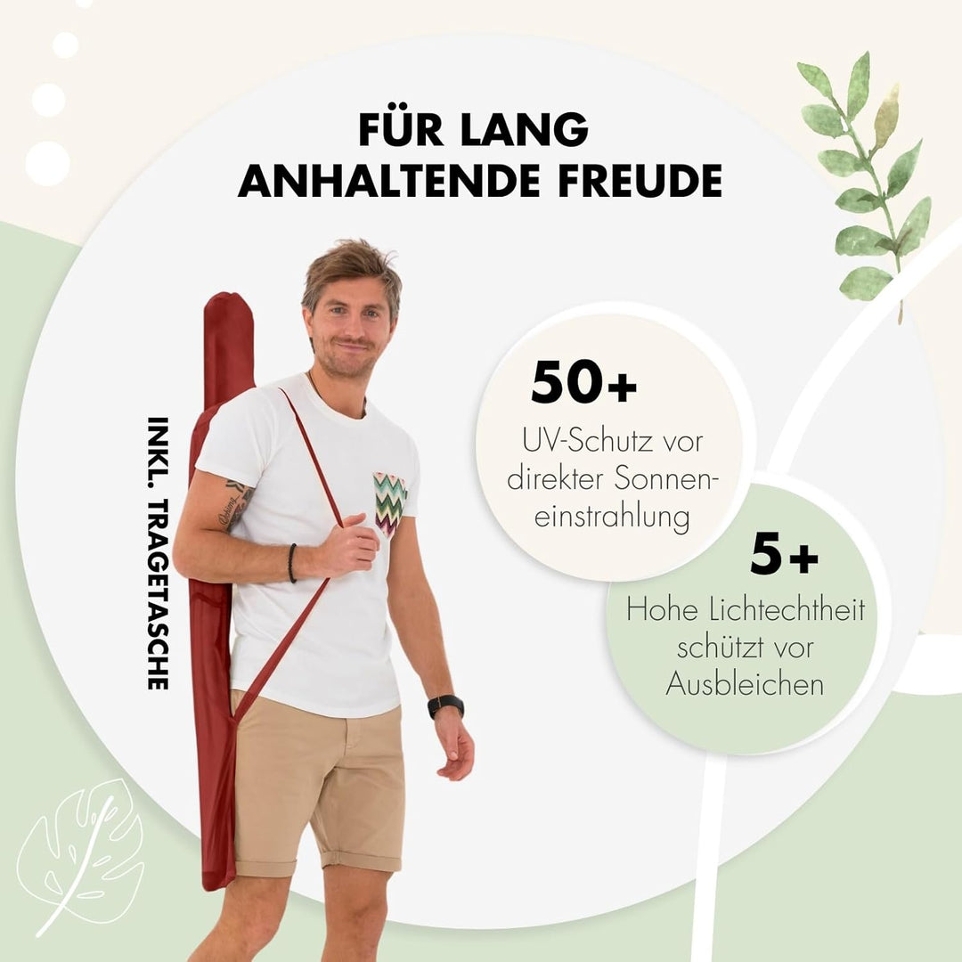 derby Strandschirm Mittelmast, ⌀ 196 cm bordeaux