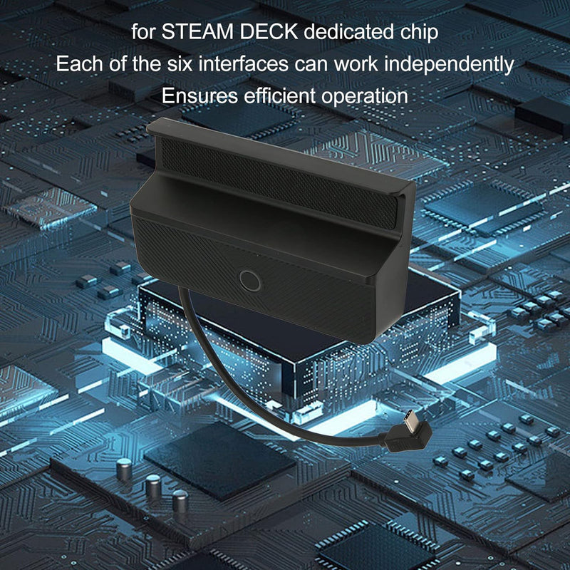 Dockingstation für Steam Deck, 5 in 1 Hub Steam Deck Dock Stand mit HDMIx1, USB2.0, USB3.0, USB C PD
