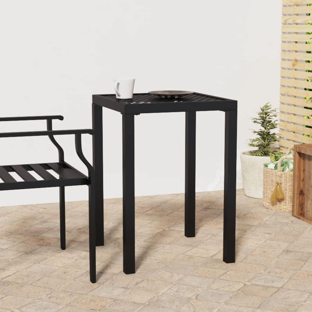 vidaXL Gartentisch Anthrazit 50x50x72 cm Stahl 50 x 50 x 72 cm, 50 x 50 x 72 cm