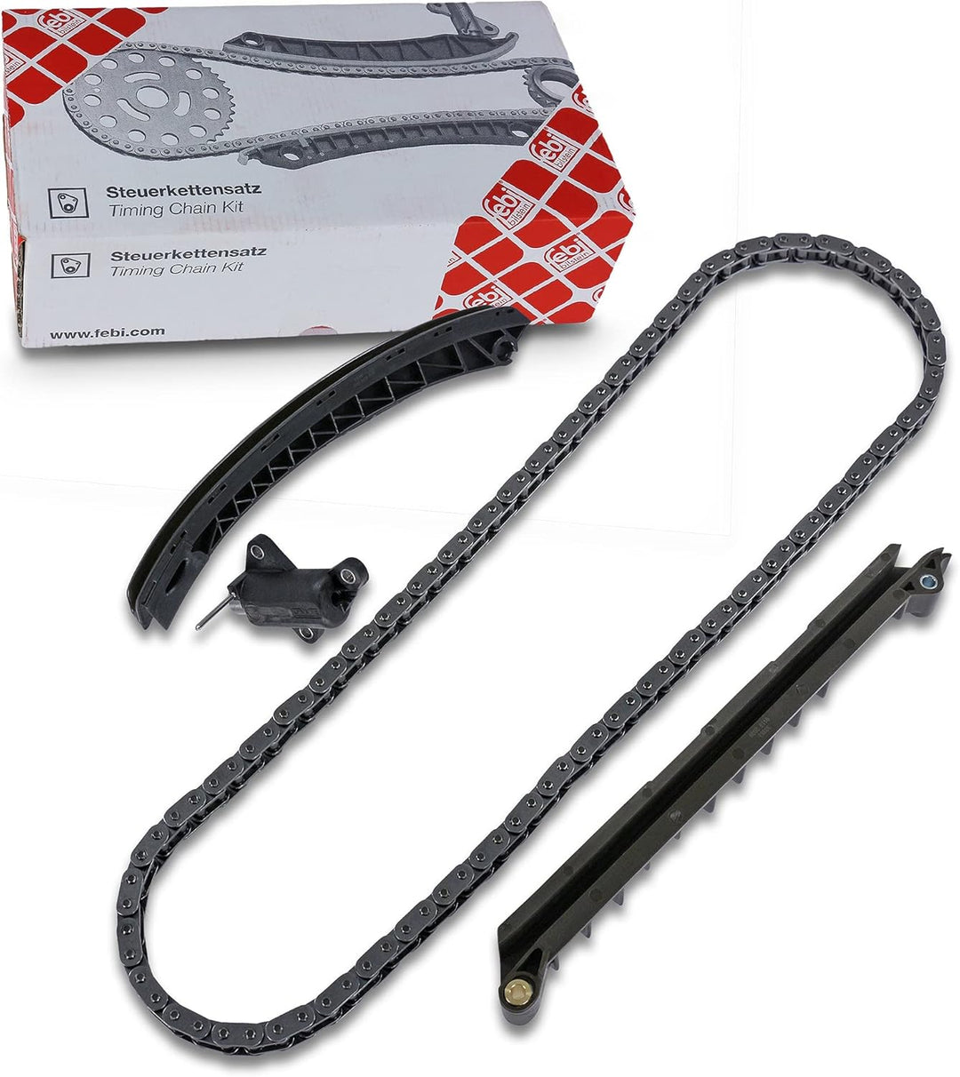 febi bilstein 30381 Steuerkettensatz für Nockenwelle, mit Gleitschienen und Kettenspanner , 1 Stück