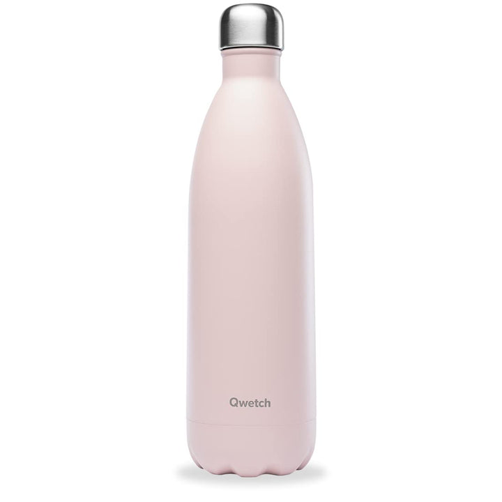QWETCH - Isothermische Originals Flasche - Pastel Rosa 1L - Nomadische Edelstahlflasche - 24h Kalt u