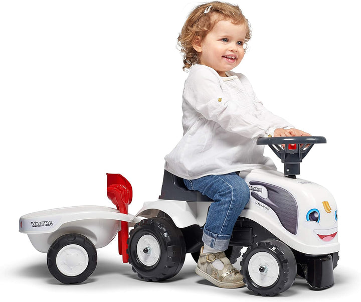 Falk - Rutschauto Traktor Valtra mit Anhänger - ab 12 Monaten Schaufel und Harke inklusive - 2 Perso