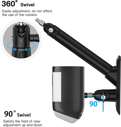 HOLACA 2 in 1 Halterung für Ring Solarpanel, Spotlight Cam/Pro und Stick Up Cam Battery Zubehör zur