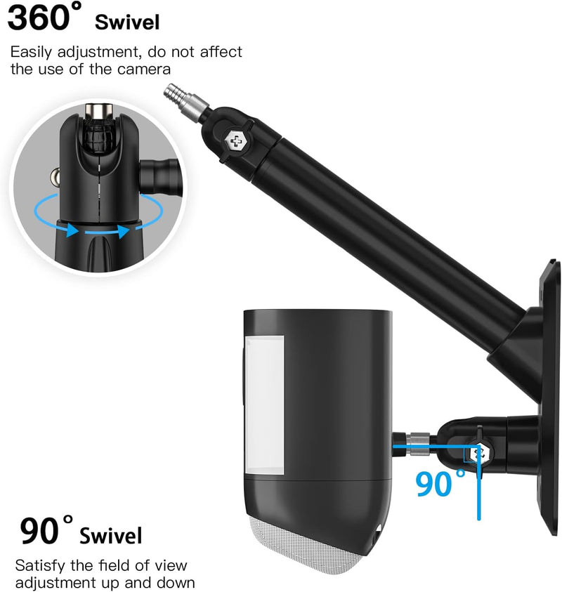 HOLACA 2 in 1 Halterung für Ring Solarpanel, Spotlight Cam/Pro und Stick Up Cam Battery Zubehör zur