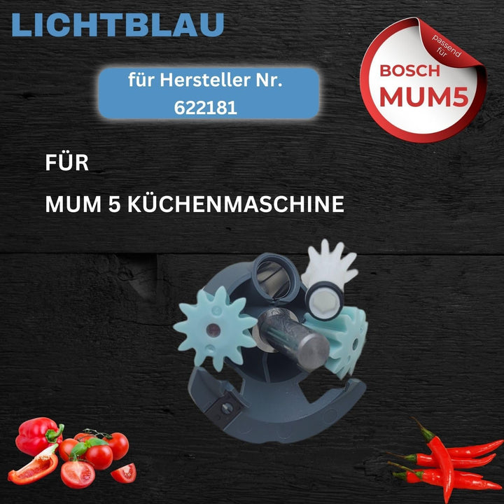 LICHTBLAU Antrieb für Bosch Küchenmaschine MUM5 622181 I Küchenmaschine Ersatzteil bei abgenutzten Z