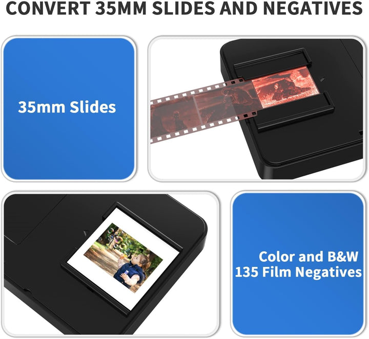 Mobile Film Scanner 35mm, Positiv- und Negativ-Diascanner, Dias und Negative zu Hause mit dem eigene