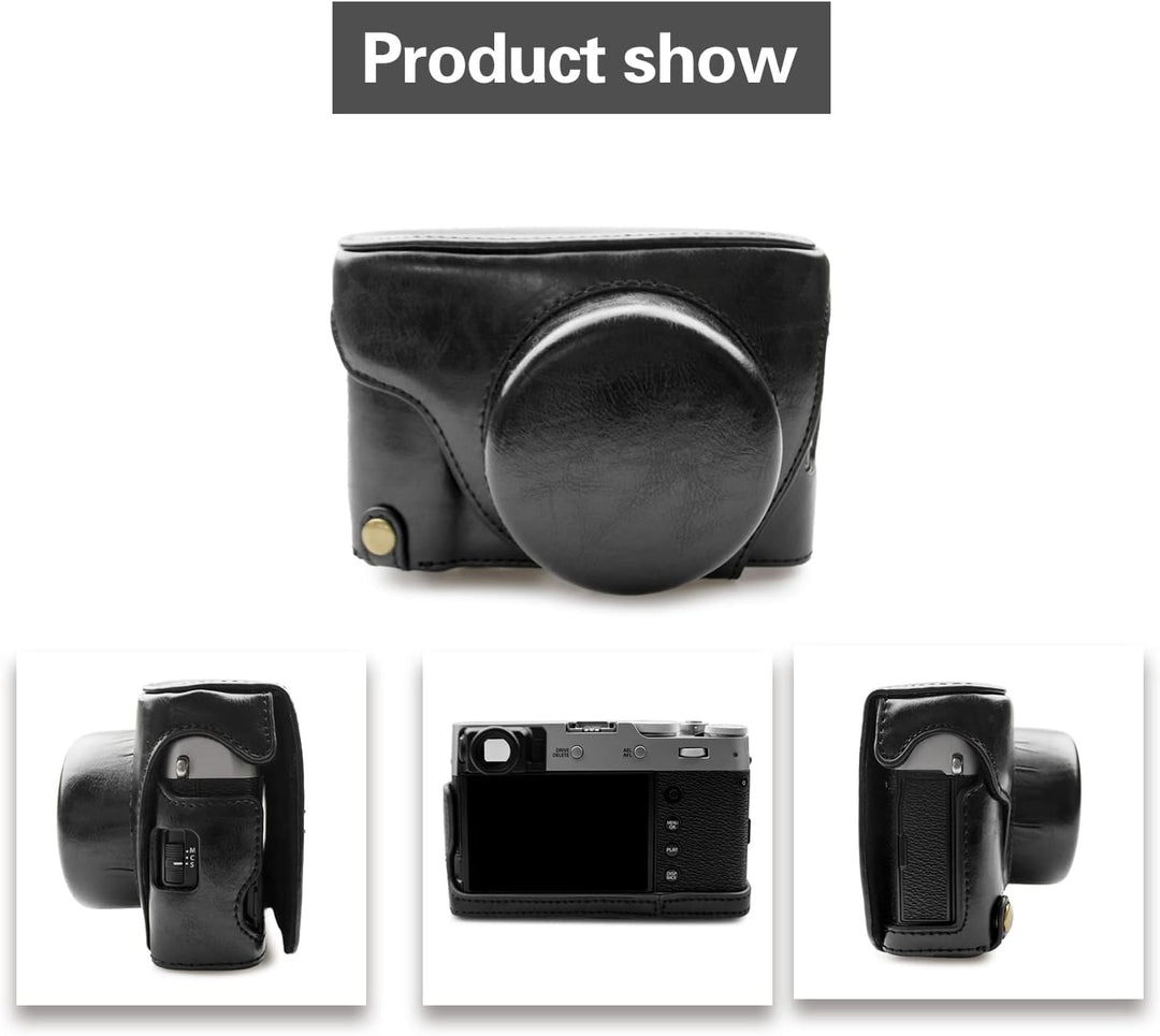 MUZIRI KINOKOO Fuji X100V Tasche aus PU-Leder für Fujifilm X100V Kamera Schutzhülle - Abnehmbares De