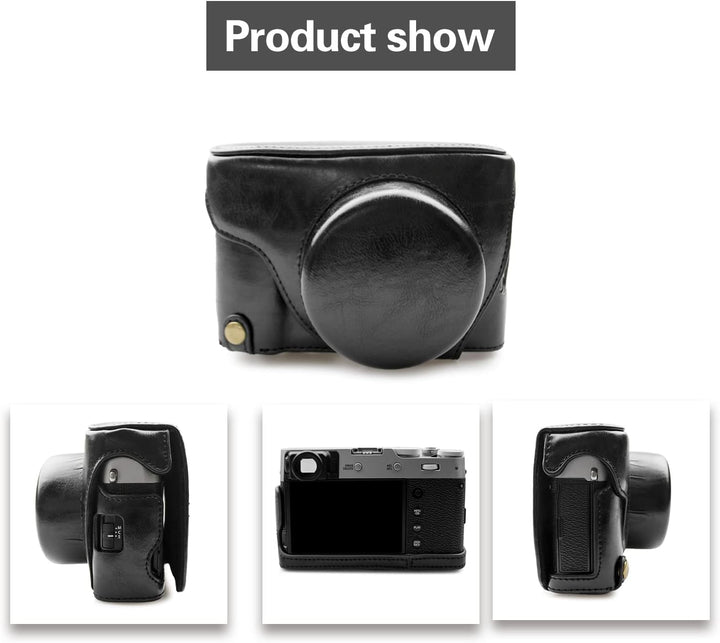 MUZIRI KINOKOO Fuji X100V Tasche aus PU-Leder für Fujifilm X100V Kamera Schutzhülle - Abnehmbares De