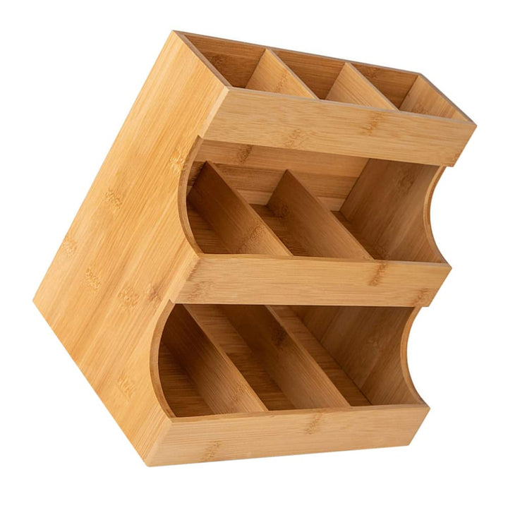 Cabilock Teebeutel-Organizer Teebeutelhalter Holz Vertikaler Teebeutel-Tablett-Caddy 9 Fächer 3-Stöc