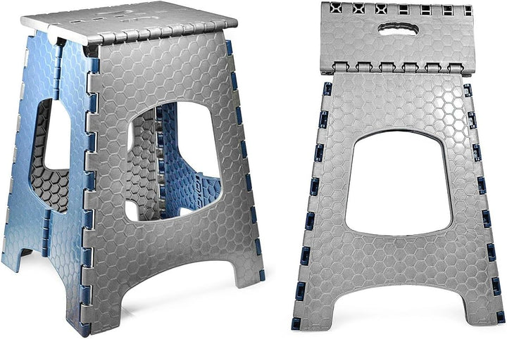 Stark Klapphocker 44 cm – Tritthocker bis 120 kg, faltbar mit Griff, Rutschfester Klapphocker für Kü