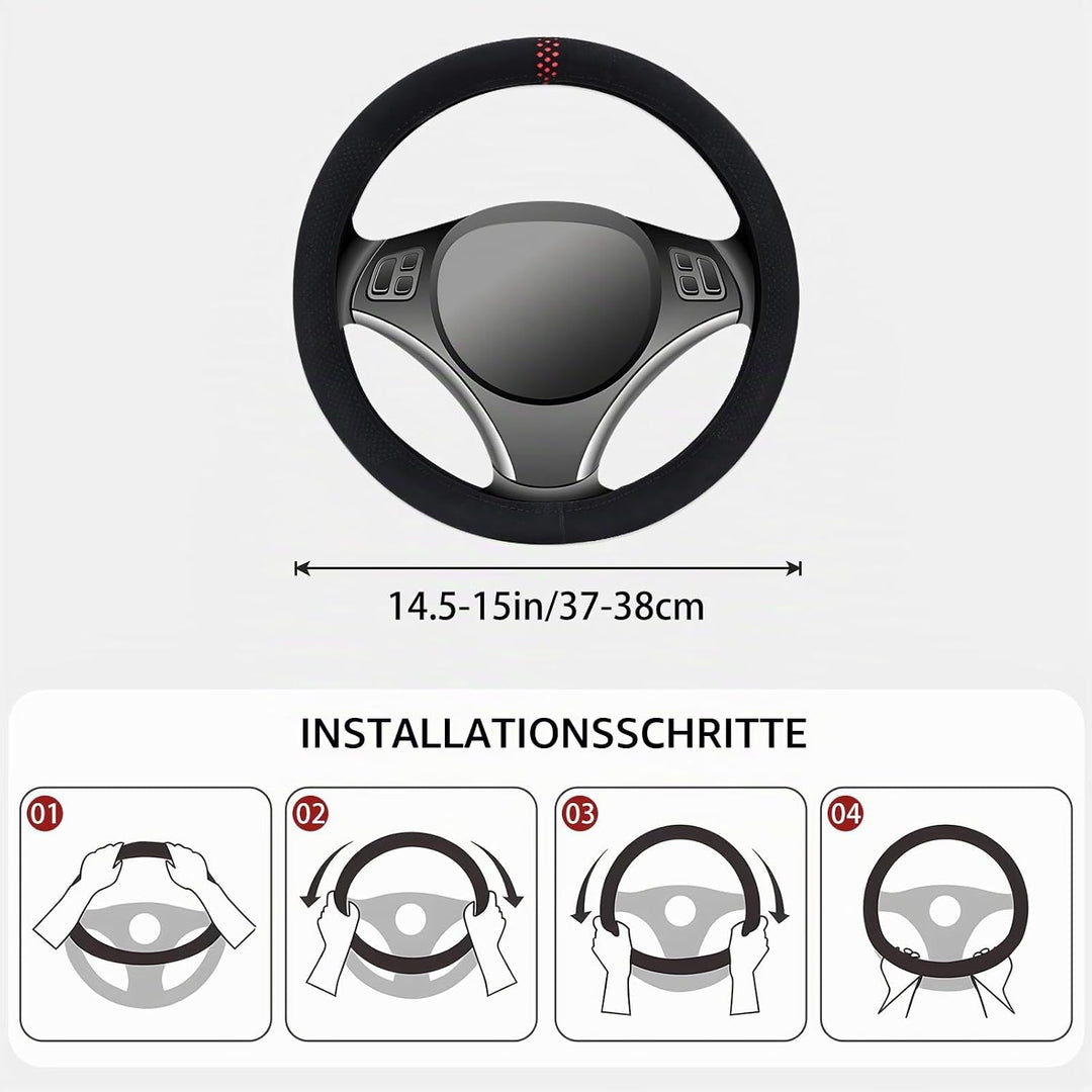 ZATOOTO Lenkradbezug Auto, Lenkradhülle in Universal Grösse 37-38 cm, Lenkradschutz Auto für Sommer