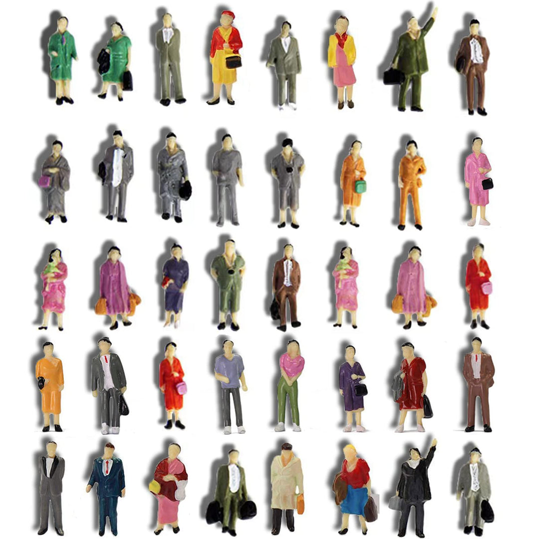 40 PCS Modell Figuren Verschieden stehende Figuren Passanten Spur H0 1:87, Verschiedene Posen Miniat