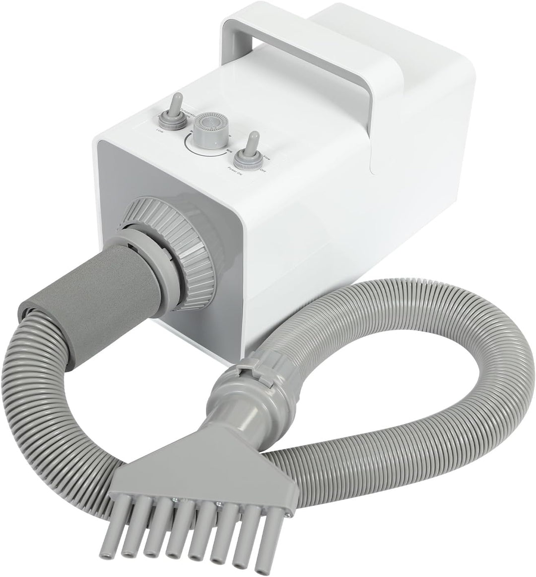 Haustiertrockner 2800W mit 4 Düsen, Weiss | Hundeföhn für Hunde & Katzen, 57 dB, 68 m/s Luftstrom, 2