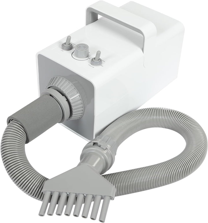 Haustiertrockner 2800W mit 4 Düsen, Weiss | Hundeföhn für Hunde & Katzen, 57 dB, 68 m/s Luftstrom, 2