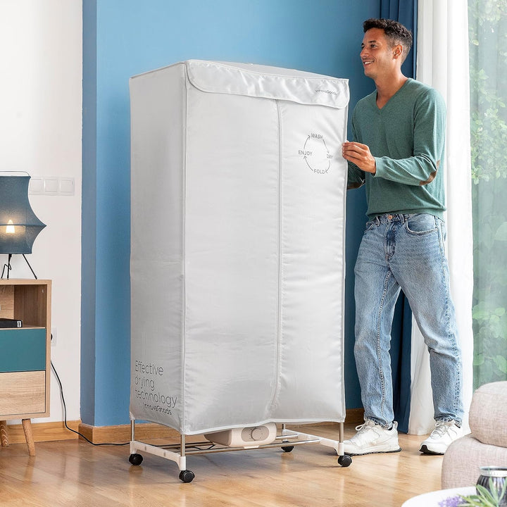 Tragbarer elektrischer Wäschetrockner mit 2 Höhen Dupledry InnovaGoods 1200 W