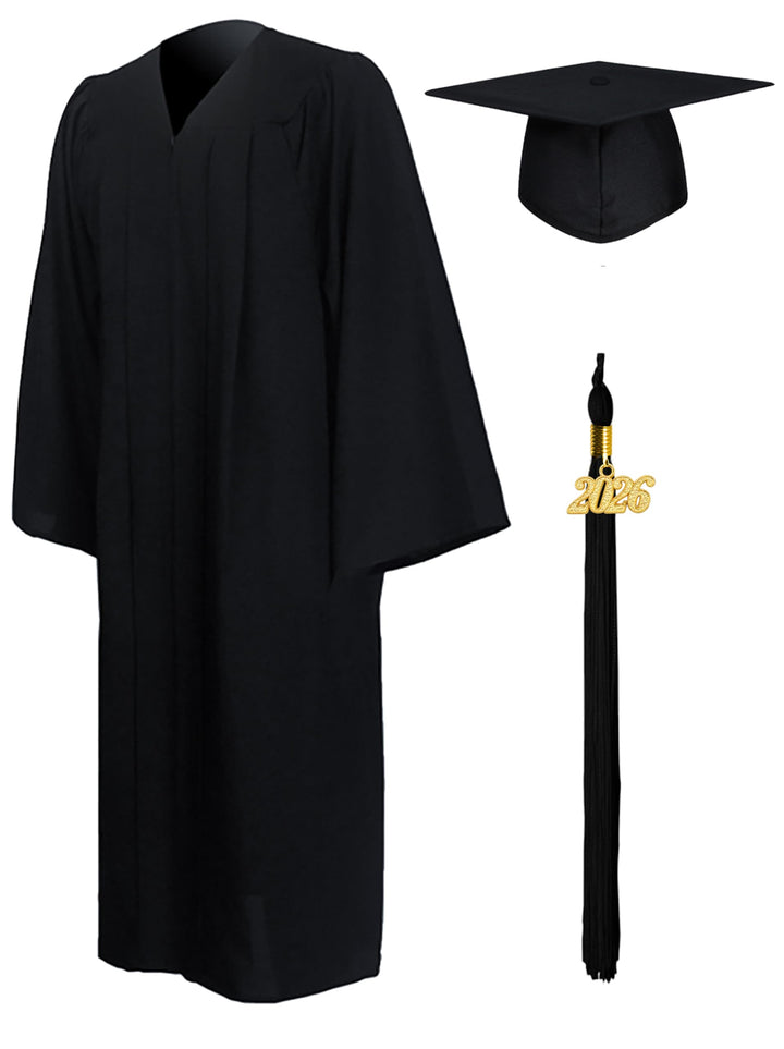GraduationMall Abschluss Talar Doktorhut und Quaste 2024 für Hochschule und Bachelor Akademischer Ta