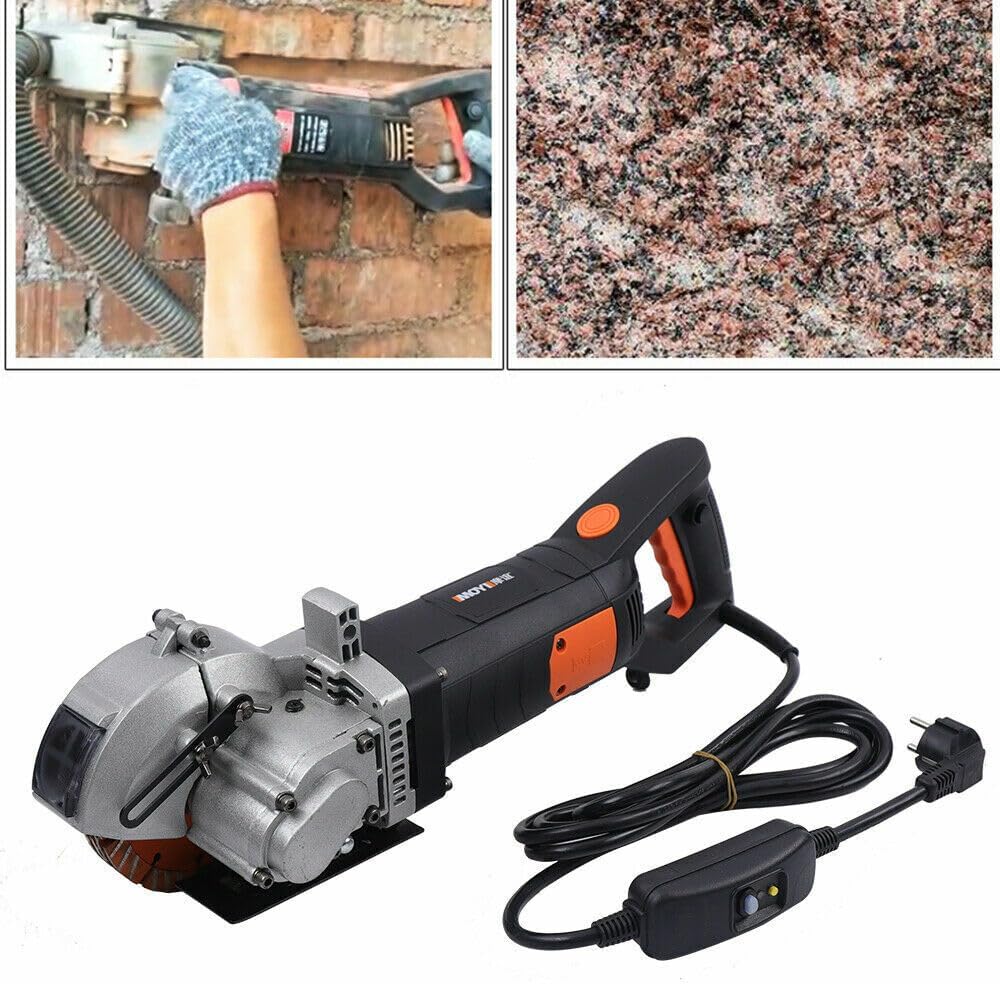 Elektrische Mauernutfräse 4800W Schlitzfräser 42mm Schnitttiefe Infrarotführung 133mm Sägeblätter