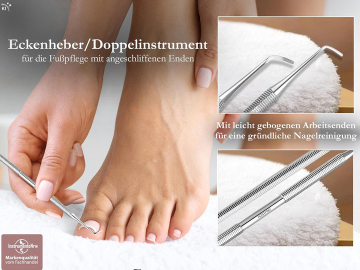 Pediküre Nagelzange Kopfschneider Eckenzange Nagelhautzange Set inkl. 2, Pediküre Set, 5-teilig