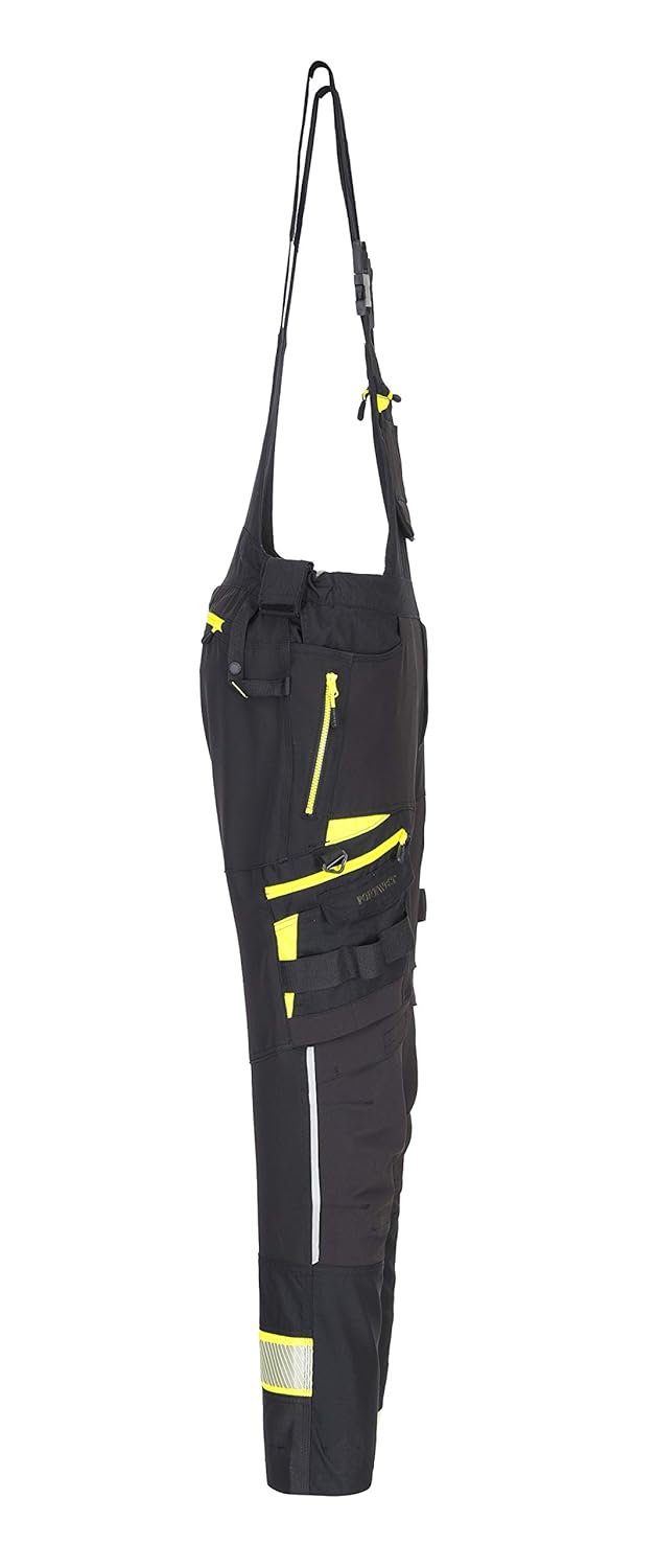 Portwest DX4 Latzhose, Grösse: XL, Farbe: Schwarz, DX441BKRXL Schwarz XL, Schwarz XL