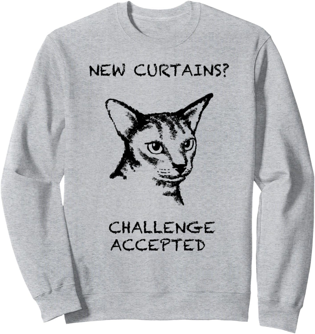 Abessinierkatze Lustige Katze Zitat Hand gezeichnete Kunst Sweatshirt